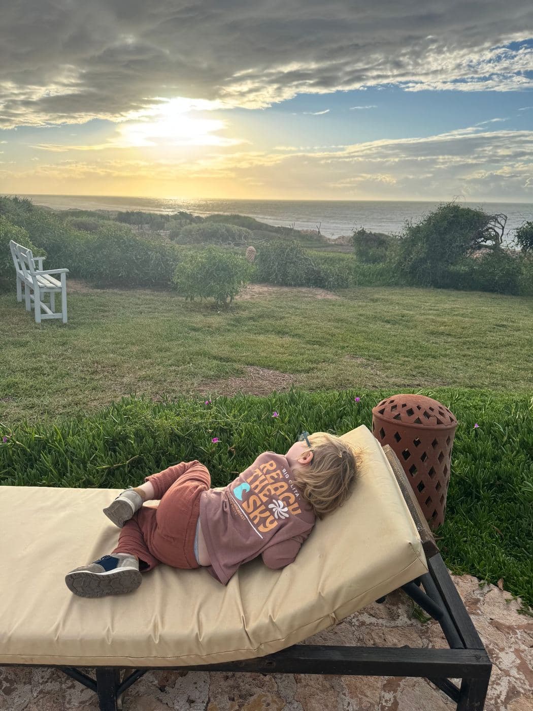 Sunset nap above the Atlantic