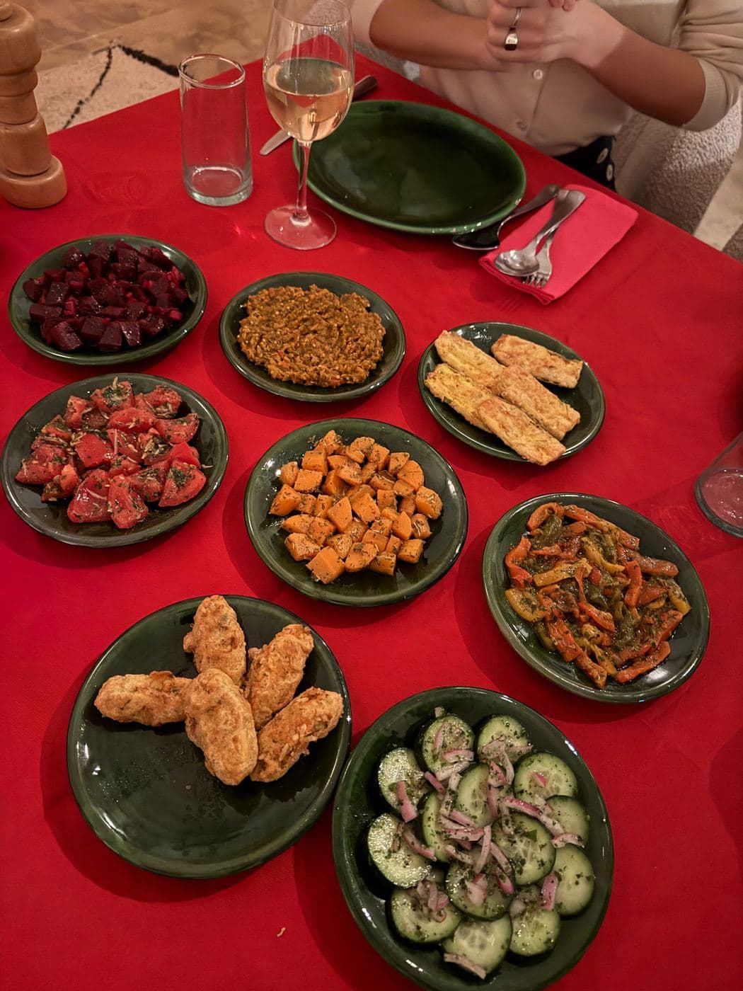 Moroccan salads for dinner